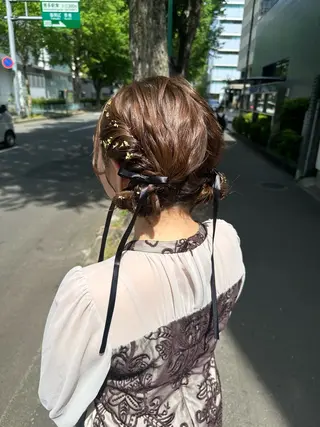 ヘアアレンジ 髪質改善/艶カラー 🎀レイヤーカットのヘアスタイル