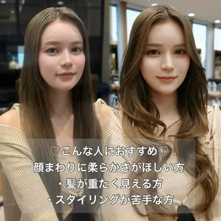 ロング カラー 韓国くびれヘア 顔まわり新宿/さやかのヘアスタイル