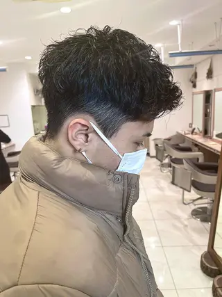 ショート パーマ メンズ メンズパーマ特化/ メッシュ/薫/店長のヘアスタイル