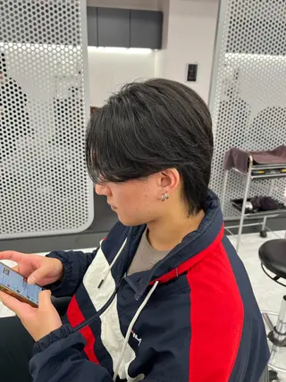 ミディアム パーマ メンズ メンズパーマ特化 TAIGAのヘアスタイル