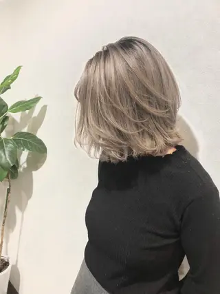 ミディアム カラー ヘアアレンジ 佐藤 輝幸のヘアスタイル