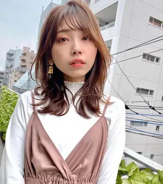ミディアム カラー 似合わせレイヤー 🇰🇷荒木洋文のヘアスタイル