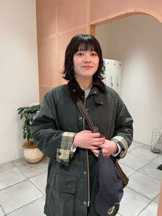 ショート カラー パーマ 前原  千尋のヘアスタイル