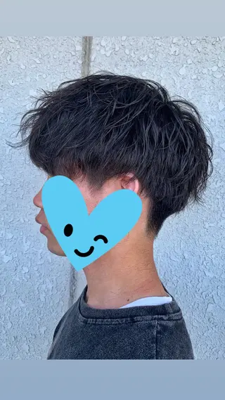 パーマ ヘアアレンジ メンズ ハイトーン・ブリーチ ムラ修正　八須　錬のヘアスタイル