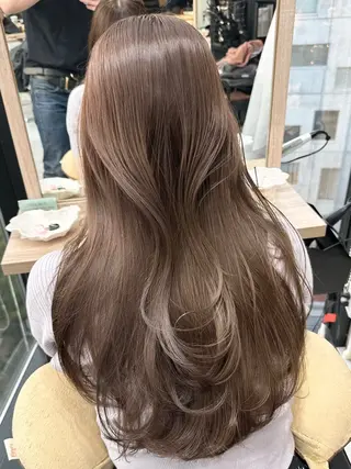 セミロング ✨透明感カラー/縮毛 恵比寿HAYATO✨のヘアスタイル
