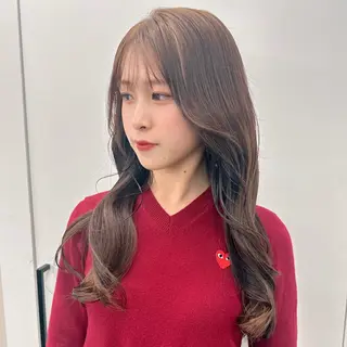 セミロング カラー ブリーチなし/レイヤ ー特化🌈Tommyのヘアスタイル