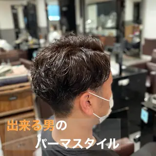 ショート カラー パーマ メンズ 新宿御苑前/新宿 Ryuseiのヘアスタイル