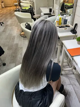 ロング カラー カラー職人 なかもと たつひろのヘアスタイル