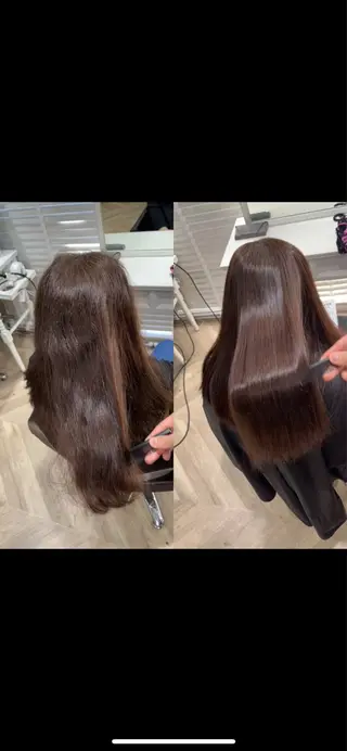 ロング カラー パーマ 美髪矯正🪞髪質改善 立石ヒロトのヘアスタイル