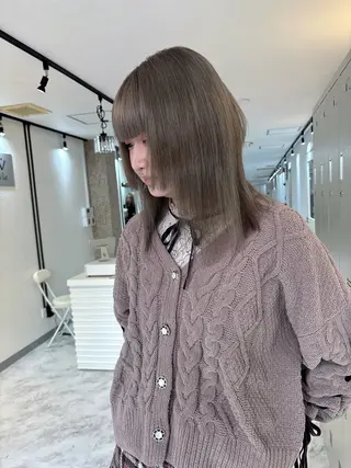 ミディアム カラー Via四条烏丸所属・SEINA️️/烏丸 ブリーチ/ハイトーンのヘアスタイル
