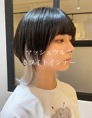 ショート カラー ﾊｲﾄｰﾝ/ｶﾗｰ/ 用賀/稲若健太郎のヘアスタイル