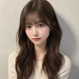 ロング カラー 韓国ヘア🤍ワンホン 🤍あやかのヘアスタイル