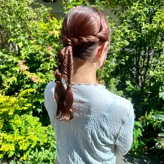 セミロング ヘアアレンジ ヘアセット/メンズ パーマChihoのヘアスタイル
