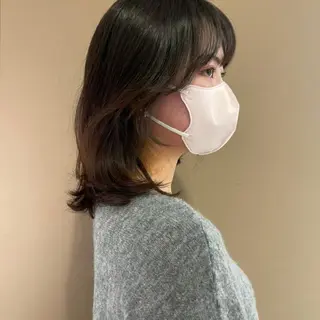 ミディアム 韓国レイヤー suzuのヘアスタイル