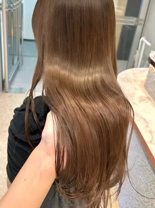 ロング カラー yuu 🪴 透明感 カラー/メンズパーマのヘアスタイル