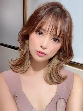 ミディアム 韓国ヘア🇰🇷髪質 改善たけるのヘアスタイル