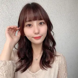 セミロング カラー ✨️美髪矯正×似合わ せ艶カラー✨藤田透のヘアスタイル