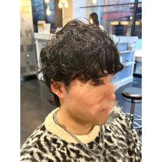 ショート パーマ メンズ ◎かしま◎暖色ｶﾗｰ /ﾒﾝｽﾞﾊﾟｰﾏのヘアスタイル