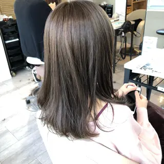 ミディアム カラー 金子 富士のヘアスタイル