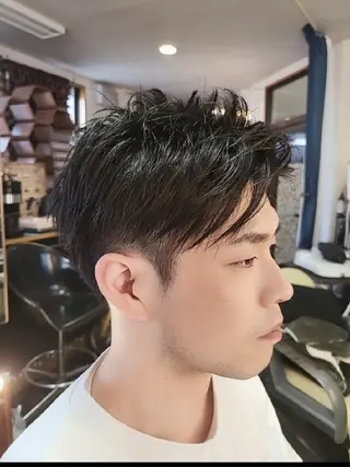 ショート メンズ 足利市・原宿・表参道 シニストラのヘアスタイル