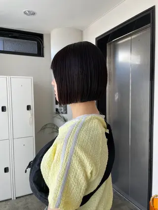 ショート カラー 𝒀𝒖𝒊𝒏𝒂 梅田/透明感カラーのヘアスタイル