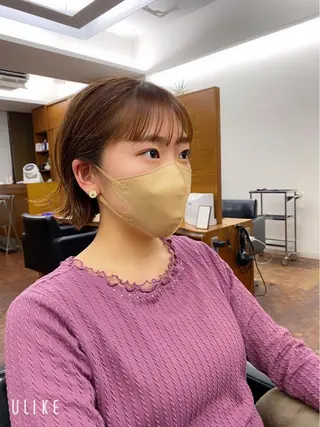 ショート Paddle所属・似合わせレイヤー/ ニュアンスパーマ高倉のヘアスタイル