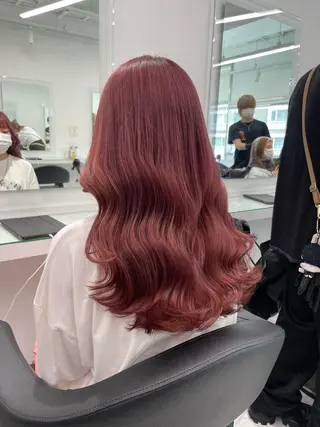 ロング カラー ウルフカットマスター みつきのヘアスタイル