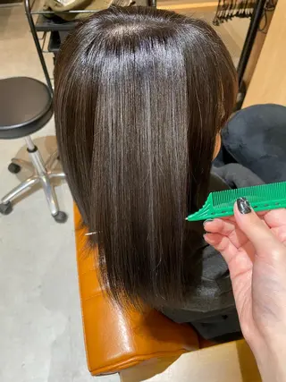 セミロング 中田 サヤカのヘアスタイル
