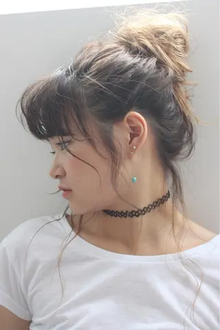 ロング カラー ヘアアレンジ にった みずきのヘアスタイル