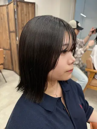 ミディアム 縮毛矯正/髪質改善 インナーカラーせいぎのヘアスタイル