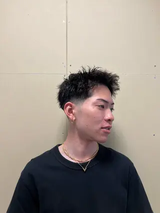 ショート メンズ 稲村 獅童のヘアスタイル