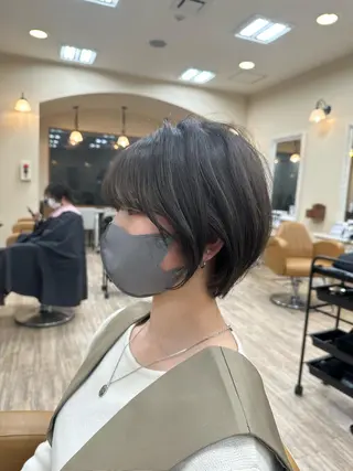 ショート カラー パーマ KAKKY/ショート レイヤー/千種/池下のヘアスタイル