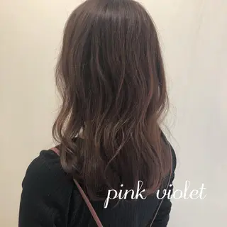 セミロング カラー 透明感カラー REIのヘアスタイル