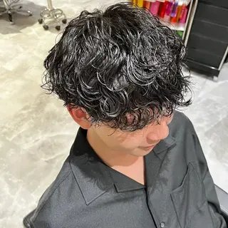 パーマ メンズ レイヤー×ブリーチ ×エクステ💫ひかるのヘアスタイル