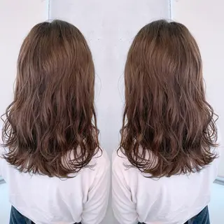 セミロング カラー 前髪顔周りカット 沼田　拓斗のヘアスタイル