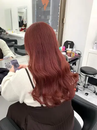 ロング カラー 💖似合わせカラー レイヤー💖縮毛矯正のヘアスタイル