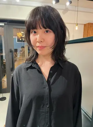 ミディアム 暖色/パーマ 🌼クニトウメイのヘアスタイル