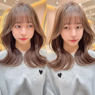 セミロング カラー 縮毛矯正✨🫧 レイヤー川村利幸のヘアスタイル