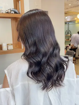 セミロング カラー 大人可愛い透明感🌟 小顔・韓国髪🌟野中のヘアスタイル