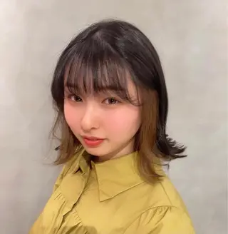 ミディアム カラー 【髪質改善】 梅田　聡のヘアスタイル