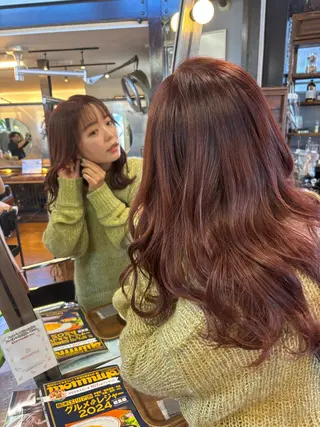 セミロング カラー NAGONSTYLE 田村　莉生のヘアスタイル