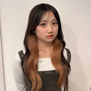 カラー キッズ 望愛/レイヤー/ハイ トーン/デザインのヘアスタイル