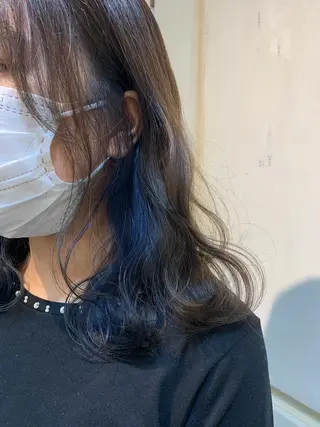 セミロング カラー ヘアアレンジ kei🤎ベージュ /透明感カラー/博多のヘアスタイル
