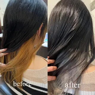 ロング カラー 大人デザイン 🍃MORIKA🍃のヘアスタイル