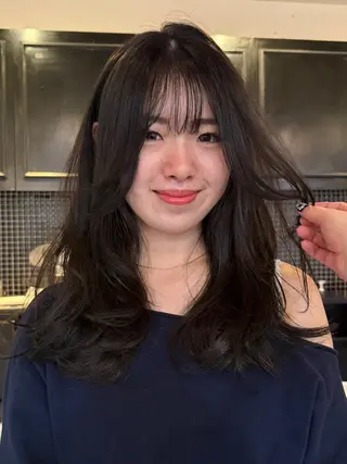 セミロング ハイトーン /ベージュ/kaeのヘアスタイル