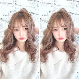 セミロング カラー 🌙HIZUKI🌙 ハイトーン 艶髪のヘアスタイル