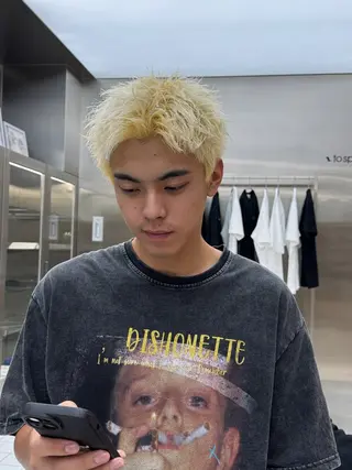 ショート カラー メンズ fifth park 六反穂 龍介のヘアスタイル