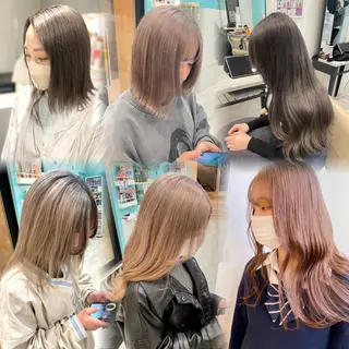 ロング カラー 韓国風ハッシュカット 似合わせレイヤー池袋のヘアスタイル