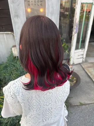ミディアム カラー NAGONSTYLE 田村　莉生のヘアスタイル