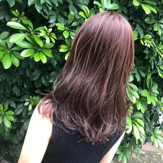 ミディアム カラー 野上 綾香のヘアスタイル